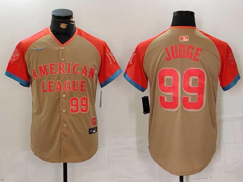 Mens New York Yankees #99 Aaron Judge Number Cream 2024 All Star Limited Stitched Jersey->2024 mlb all-star->MLB Jersey